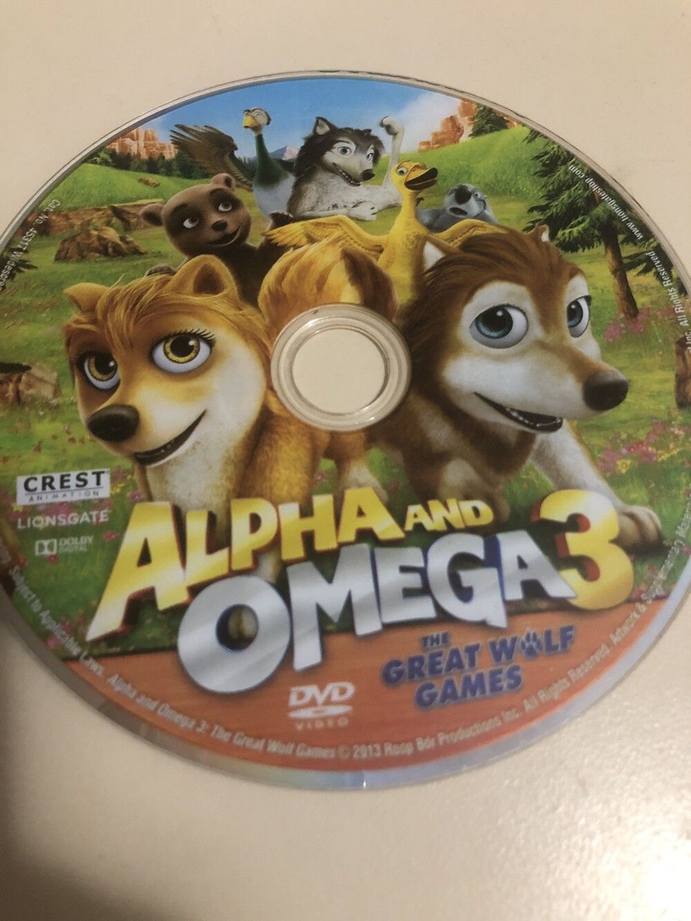 Alpha And Omega 3: The Great Wolf Games DVD- Disc Only